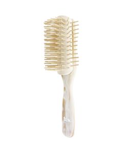 Big disassembled brush with long wooden pins pearly white