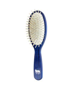 Big oval brush in lacquered blue