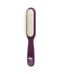Rectangular brush in lacquered violet