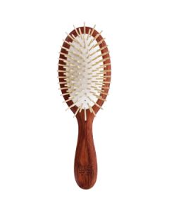 MP oval brush in red wood with long pins