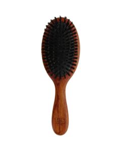 MP oval brush in red wood with ecological bristles