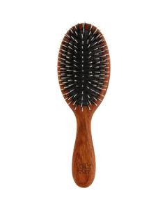 MP oval brush in red wood with ecological and nylon bristles