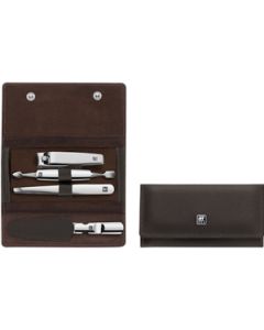 Classic Leather Case Brown 4 pcs